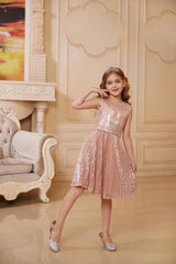 GRACE KARIN Girls Sequin Dress Sleeveless Prom Party Formal Graduations Fancy Tween Girls Dresses Size 5-12