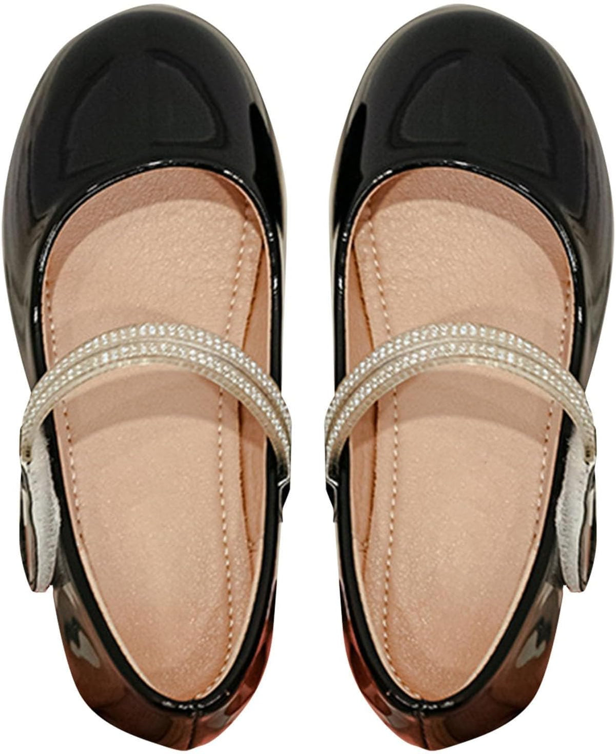 Girls Dress Shoes Paten𝐭 Ballerina Flat𝐬 Kids Toddler Girls Mary Jane Low Heels Student Uniform Shoes for School