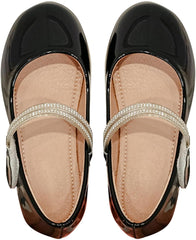 Girls Dress Shoes Paten𝐭 Ballerina Flat𝐬 Kids Toddler Girls Mary Jane Low Heels Student Uniform Shoes for School