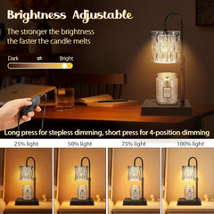 Candle Warmer Lamp with Timer, Electric Candle Warmer for Jar Candles, House Warming Gifts New Home Bedroom Decor, Wax Melt Warmer with 2 Bulbs, Gold