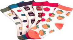 MIXIN ITUP Kids Crew Socks - Opposites Collection-3 Pairs-Sizes Toddlers 1-3 with Grips Only. Ages 3-6, 6-9 Years.