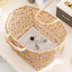 Boho Fabric Storage Basket, Large Capacity Decorative Laundry Hamper - Collapsible & Portable Folding Storage Bag for Clothes, Toys, Dorm(Light green)