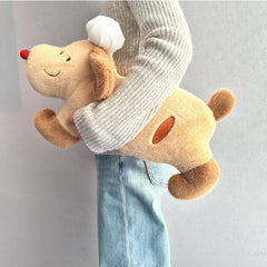 Dog Toast Baguette Plush Pillow,Dog Stuffed Animal in Toast Bread Shape,Food Plush Pillow,Home Decoration Christmas Birthday Gift for Kids Boys Girls (11 inch)