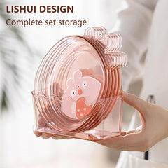 3 Pack Clear Plastic Dinner Plates, Disposable Heavy Duty Hard Plastic Dessert Plates Fancy Nice for Family Parties Thanksgiving Yellow