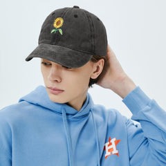 XYIYI Vintage Washed Distressed Baseball Cap Adjustable Cotton Dad Hat for Women Men