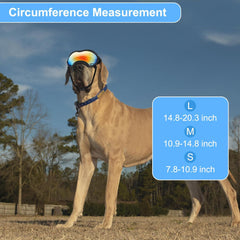 Dog Sunglasses, Dogs Goggles with Adjustable Strap, UV Protection Dog Goggles Sunglasses Eye Protection Anti-Fog Snowproof Cool Glasses for Medium Dogs, Red