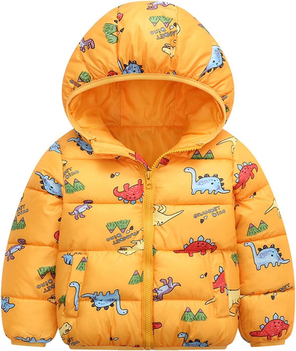 Toddler Kids Baby Boys Girls Winter Warm Jacket Outerwear Dinosaur Coats Hooded Padded Outwear Fall Coat