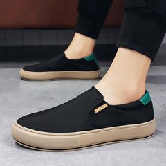 Men's Slip on Walking Shoes Casual Dressy Memory Foam Breathable Fashion Low Top Canvas Sneakers Non Slip Travel Jogging Training Gym Shoes Wide Width