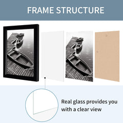 Giverny 11x14 Picture Frames, Gold Photo Frames for Wall Mounting, Simple Design Glossy Finish Frame Perfect for Home Decoration, Office, Hotel and Various Ceremonies Praties