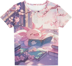 Tops for Girls Cute Tees Shirts with Button Size 2-16