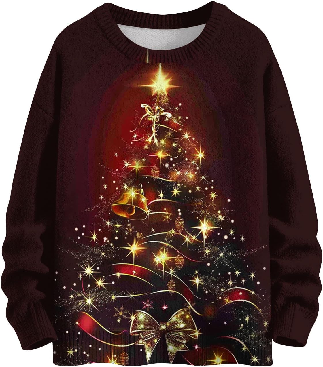 Crewneck Shirts for Women Summer Fall Long Sleeve Festival Christmas Crochet Knit Tops Shirt Blouse Women 2025