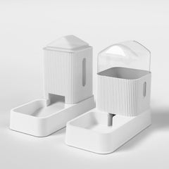 Automatic Cat Feeder and Water Dispenser 2Pcs, Dog Gravity Food Feeder and Water Bowl for Small Medium Pets Puppy Kitten, 3.5L/118.36oz Large Capacity, Easy to Clean (Orange)