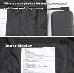 Heated Vest for Men Women Heating Zones Sleeveless Washable Jackets Usb Winter Unisex Body Warm Thermal Coats