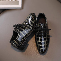 Boys Dress Shoes Slip-On Latin Dance Loafers Lace-Up Low Heel Non-Slip Shoes Professional Performance Sandals