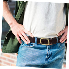 BESPORTBLE 1piece Men's Jeans Belt Casual Dress Belt for Business Daily Wear Style Buckle for Outfits
