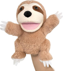Hand Puppets Bear Puppet,10" Animal Hand Puppets for Kids, Hand Puppet for Toddlers 1-3 and Kids with Movable Mouth,Sloth Stuffed Animal Plush Puppets Toy Gift for Interactive Storytelling