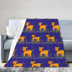 Spitting Tongue Cartoon Dog 40"x30" Ultra Soft Micro Fleece Blanket - Easy Care and Durable Suitable for Bed, Sofa, Camping
