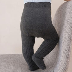 Girls Winter Warm Fleece Lined Leggings Bowknot Thick Thermal Tights Pants Cotton Full Length Pants for