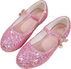 Generic Ballet Shoes for Girls Kids Low Heel Mary Jane Shoes Wedding Party Flat Sneakers Toddler Princess Sandals