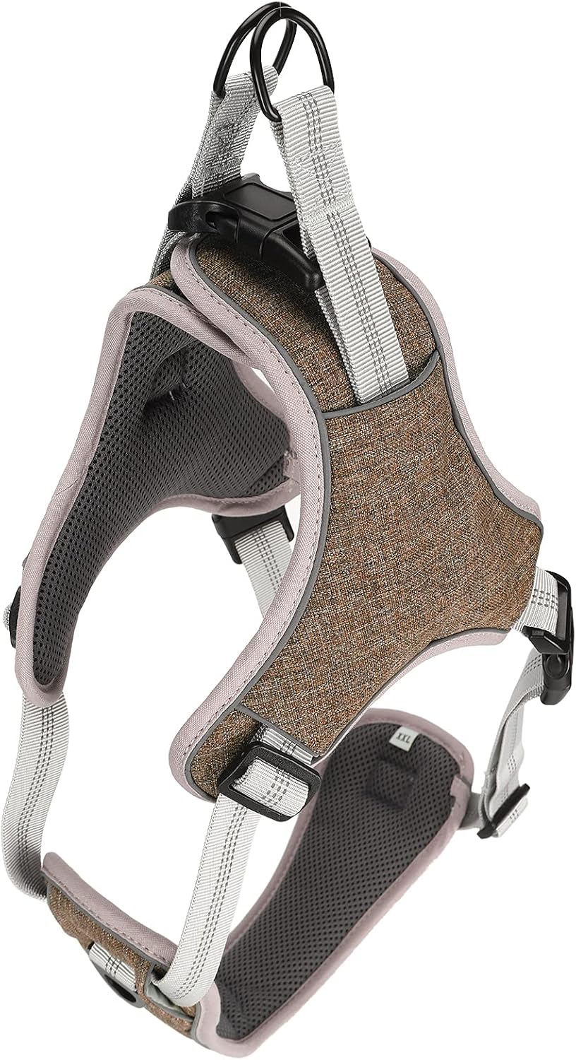 Dog Harness Medium Sized Dog, Pet Adjustable Vest Service Vest Reflective Harness Outdoor for Small, Medium Large, Cats (M)