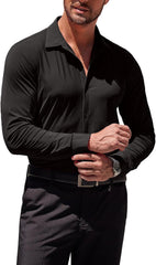 COOFANDY Men's Muscle Fit Dress Shirts Wrinkle-Free Long Sleeve Casual Button Down Shirts