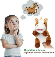 Easfan Green Parakeet Parrot Hand Plush Puppet Cute Bird Interactive Storytelling Cute Soft Plush Toy Creativity and Imagination Easter Christmas Birthday Gifts for Toddlers Kids,11.5’’