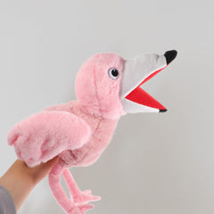 LUOZZY Plush Flamingo Hand Puppet Storytelling Hand Puppet Cartoon Animal Hand Puppet Kids Creative Gifts Parent-child Interaction Toy