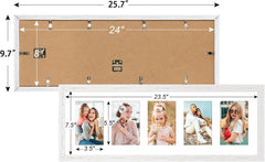 11x13 Collage frame with 5 Openings 4X6 Pictures, Multiple Picture Frame with Mat, Wall or Tabletop Decor, Natural Wood Grain,2 Pack