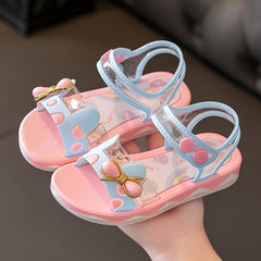 Girls Open Toe Bow Sandals Toddler Kids Soft Sole Cute Sweet Jelly Shoes for Girls Sandals Princess Casual Shoes