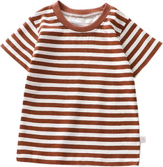 Boys Girls Casual Summer Short Sleeve Tops Stripe Tees Shirts Juniors Trendy Loose Fit Tshirt Blouses for Teen