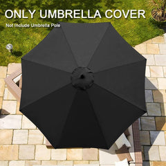 6.5ft 7.5ft 9ft 10ft Patio Umbrella Replacement Canopy, 6 Ribs 8 Ribs Umbrella Canopy Cover Replacement Fabric, Garden Parasol Canopy Cover UV Protective, Canopy Only