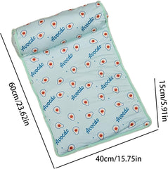 Cooling Dog Bed, Dog Cat Cooling Mat, Foldable Washable Pet Coolings Mat, Cute Pet Sleeping Pad, Breathable Summer Pets Ice Mats Sleeping Pad with Pillow(Blue)