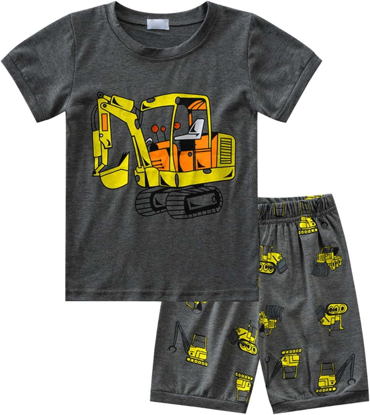 𝐏a𝐣amas for Kids Boys Soft Cotton 𝐍𝐢ghtwear Toddler Comfy 𝐒lee𝐩wear Short Sleeve Shirt with Shorts 𝐋oun𝐠ewear 𝐏𝐣s