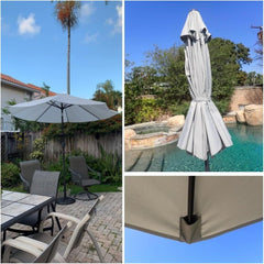 Replacement Covers 6/8 Ribs Market Patio Umbrella Canopy Cover Replacement Parasol Canopy for Patio Umbrella for Outdoor for Market, Garden, Deck, Backyard, Pool Waterproof(105,8.8ft 2.7M- 8 Ribs)