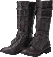 Movie Skywalker Kylo Ren Cosplay Shoes Men Medieval Renaissance Pirate Tall Boot