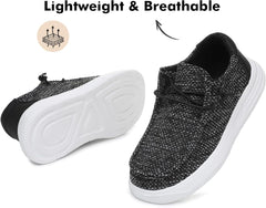 Ahannie Kids Lightweight Slip-On Walking Loafers – Breathable, Comfortable, Easy On/Off Casual Shoes for Boys & Girls(Todler/Little Kid/Big Kid)