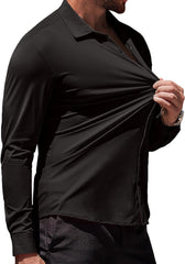 COOFANDY Men's Muscle Fit Dress Shirts Wrinkle-Free Long Sleeve Casual Button Down Shirts