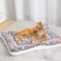 Dog Mat Pet Bed Flannel Soft Cat Sleeping Blanket Puppy Sleep Mat for Small Large Dogs(Dark Coffee,40 * 30cm)