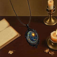 Gothic Cameo Necklace Blood Crystal Pendant Necklace Goth Vintage Teardrop Necklace Halloween Jewelry for Women 2025