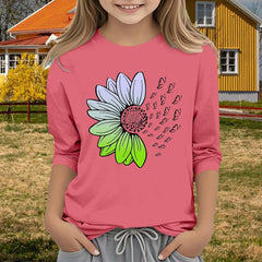 Orange Halloween Shirt Girls Color Round Neck Seven Cuff T Shirt Top 3 13 Years Orange Halloween Shirt Girls