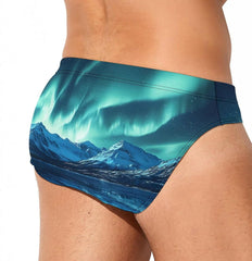 Aurora Lake Men's Swimsuit Brief Beach Shorts Bikini Swimwear Sexy Swimming Trunks