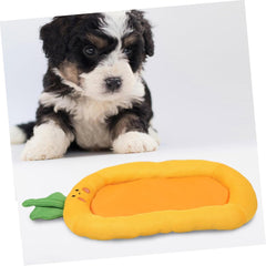 POPETPOP Soft Plush Dog Bed for Small Dogs Breathable Pet Mat for Crate Comfortable Cat Sleeping Pad for Travel Optimal Airflow Serene Environment
