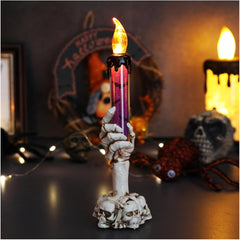 Halloween Candle Lamp, Candle Stand Lamp, Halloween Decoration Props, Skull Hand Lamp, Halloween Ghost Hand Lamp, Creative Ornaments Lightweight(6)