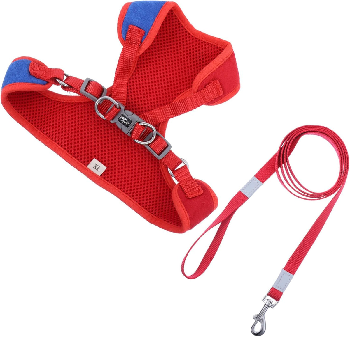 1set Pet Vest Harness Leash Clips Breathable Mesh Design for Cats and Dogs Adjustable No-Choke Walking Gear for Outdoor Activities for Safe and Comfortable Pet Walks