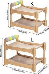 Cats Tree with Sisal Post and Wood Frame for Indoor Cats Comfort Furniture Protector Entertainment Scratcher