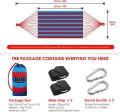 Gold Armour Brazilian Style Hammock with Tree Straps for Hanging, Portable Single Double Hammock for Camping, Outdoor, Indoor, Patio, Backyard (Pink Stripe)