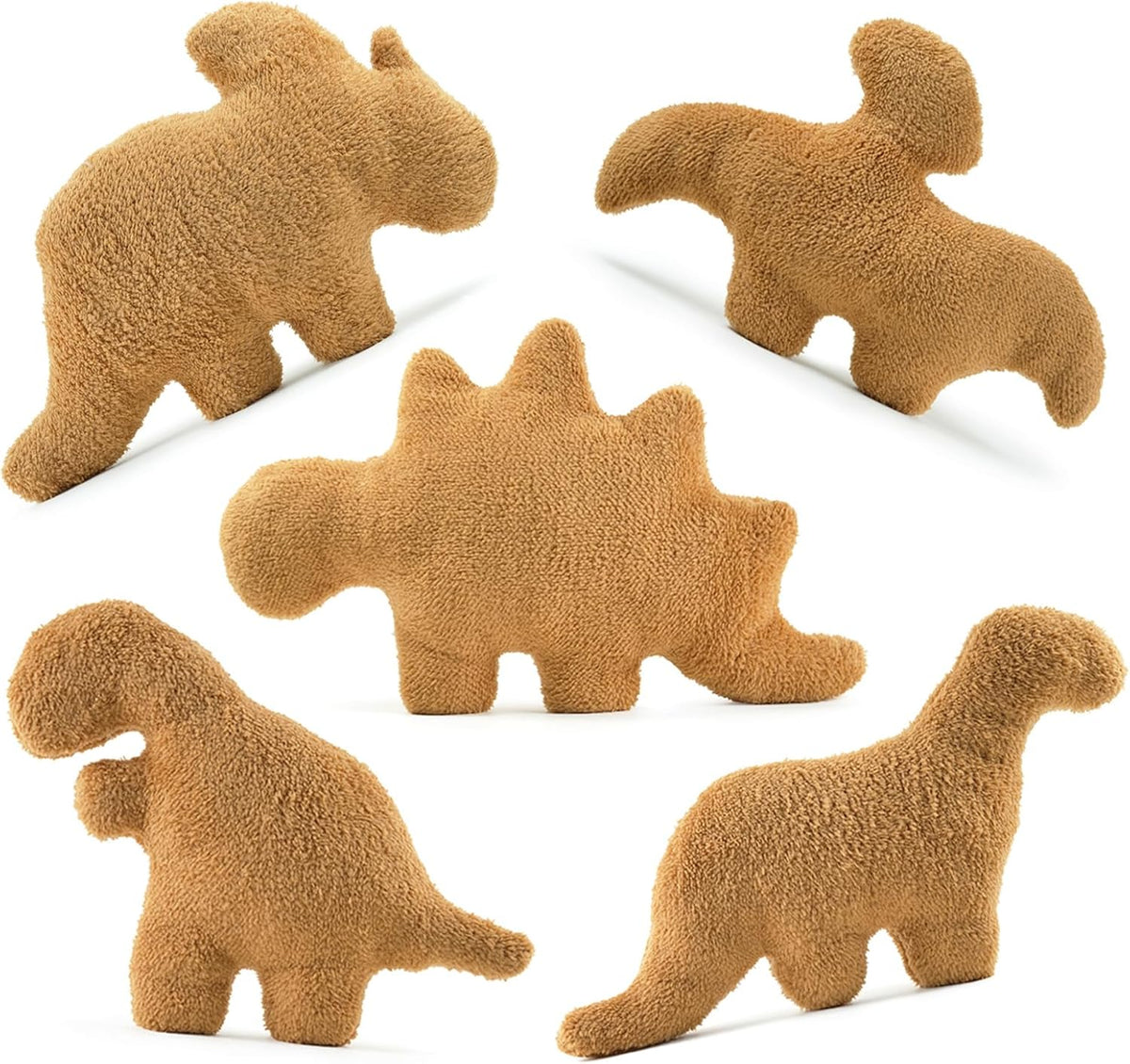 Dino Nugget Pillow Plush, Funny Chicken Nugget Plushie Birthday Gift, Dino Decorative Throw Pillow for Kids Room Decor, Dinosaur Stuffed Animal Idea Birthday Gift for Teens Kids and Adult