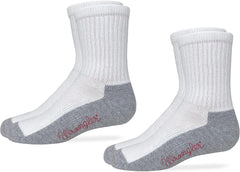 Wrangler Youth Boys Girls Cotton Crew Sport Socks 2 Pair Pack