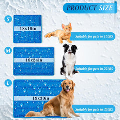 Cooling Mat for Dogs Cats Cool Blanket Dog Cooling Mat Water Injection Cool Blanket Bed Pads Indoor and Outdoor