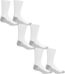 Fruit of the Loom Men's Essential 6 Pair Pack Casual Socks with Cushion and Arch Support